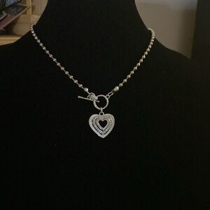 Heart T Lock Necklace